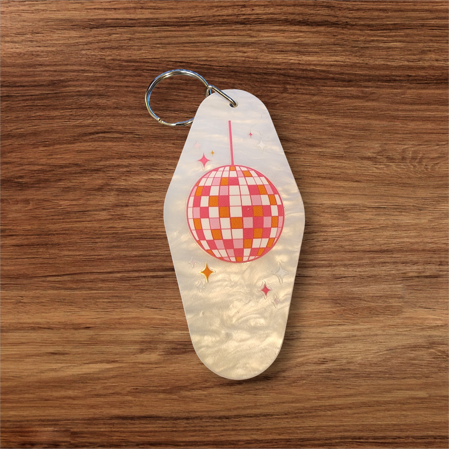 Disco Ball Hotel Keychain