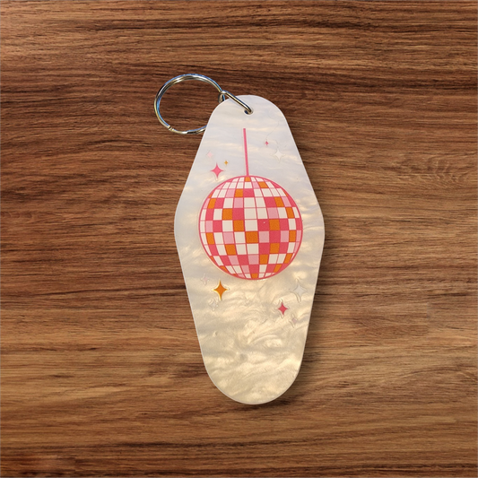 Disco Ball Hotel Keychain