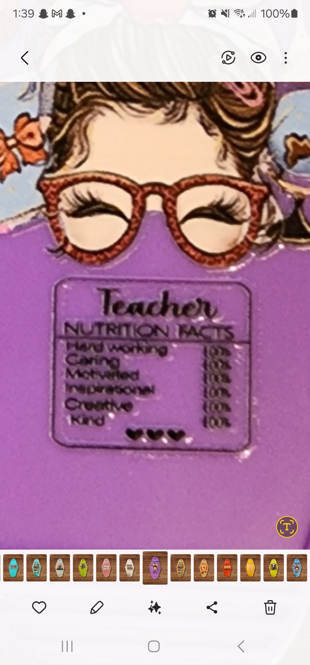 Teacher Hotel Keychain