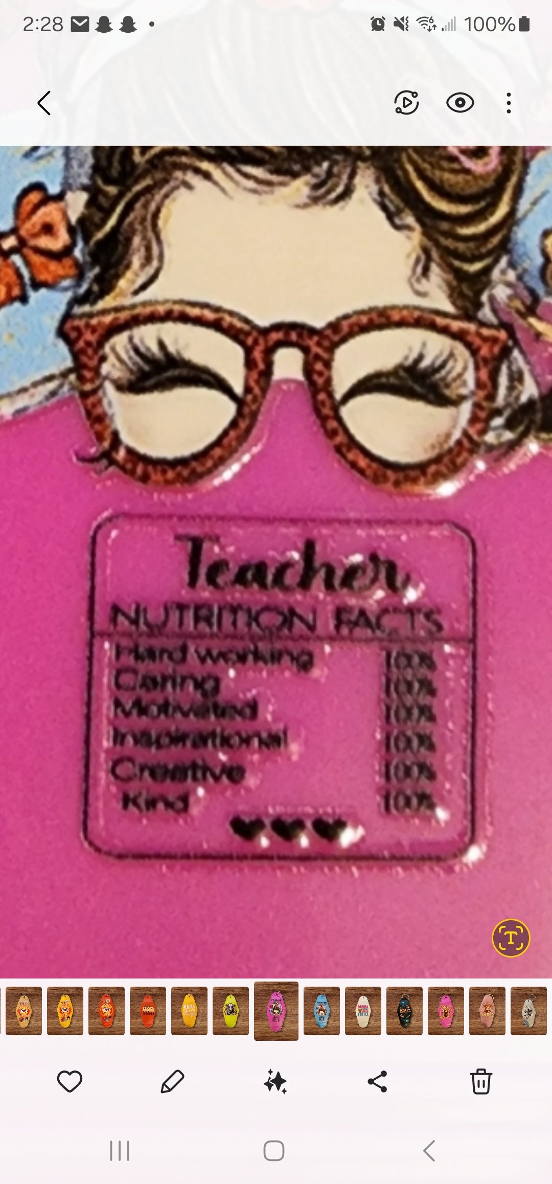 Teacher Hotel Keychain