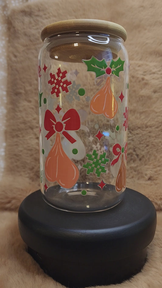 Jingle Balls 16 oz. Glass Tumbler