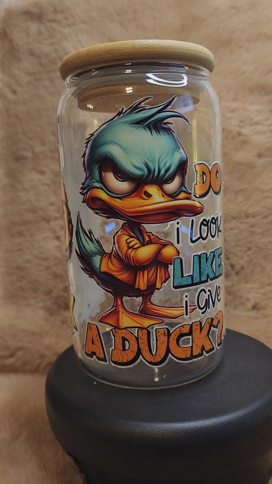 Angry Duck 16 oz. Glass Tumbler