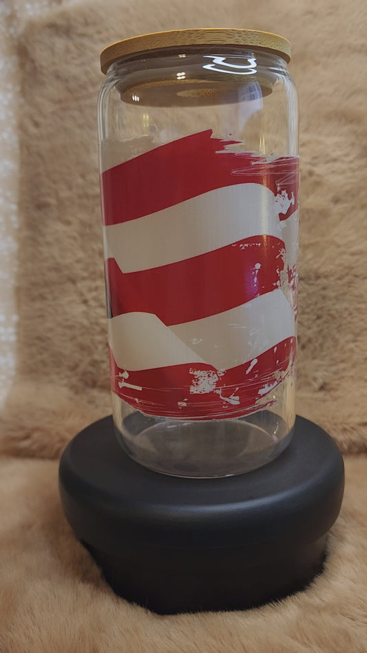 American Flag 20 oz. Glass Tumbler