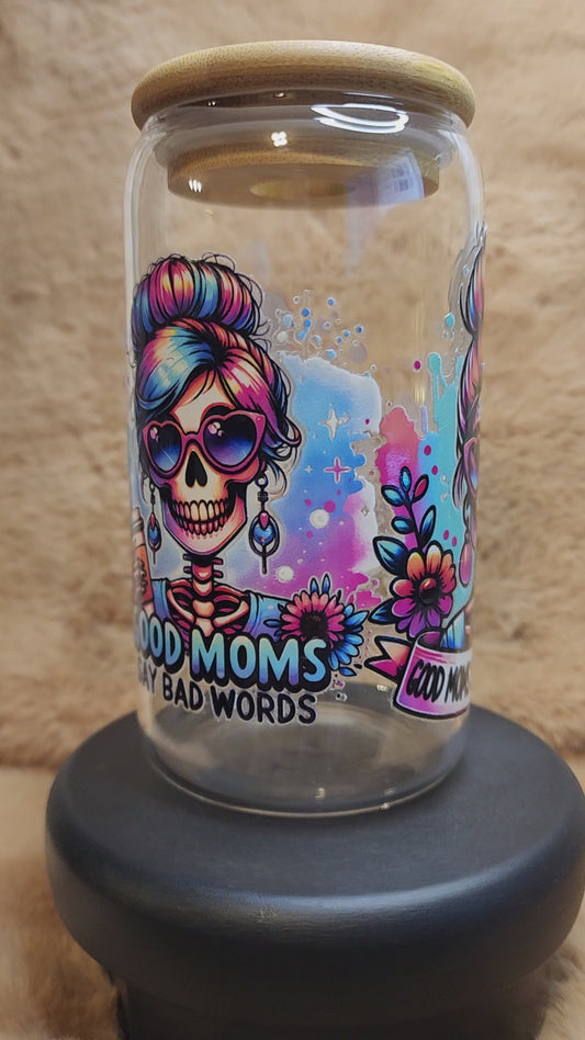 Funny Skeleton 16 oz. Glass Tumbler