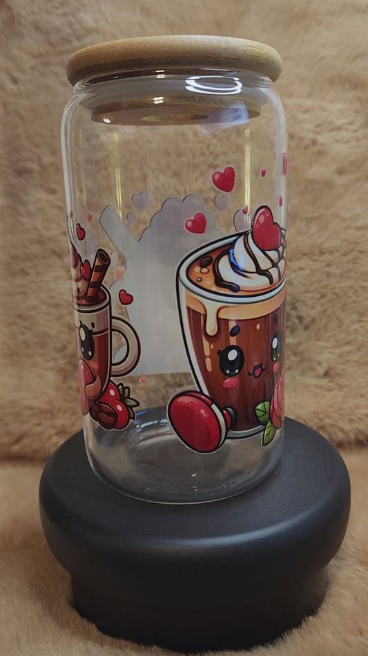 Holiday Drinks 16 oz. Glass Tumbler