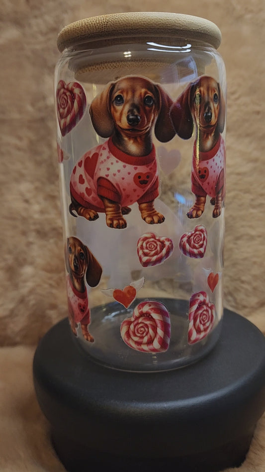 Dachshund 16 oz. Glass Tumbler