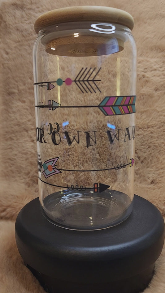 Go Your Own Way 16 oz. Glass Tumbler