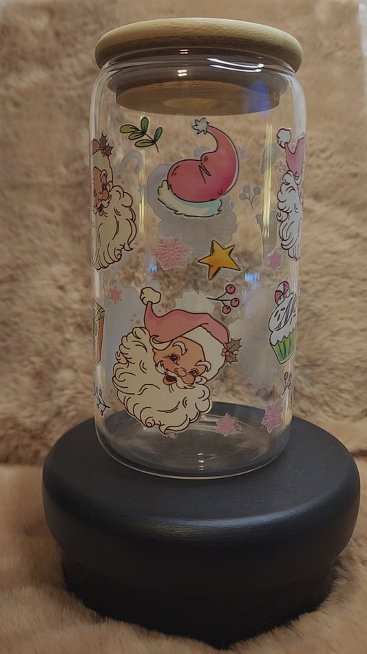 Christmas Design 16 oz. Glass Tumbler