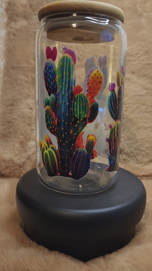 Cactus 16 oz. Glass Tumbler