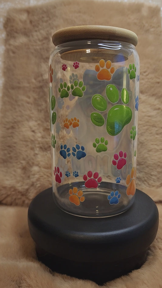 Golden Retriever Dog Mom 16 oz. Glass Tumbler