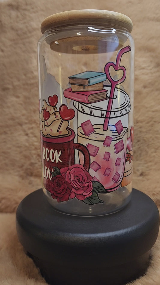 Book Love 16 oz. Glass Tumbler