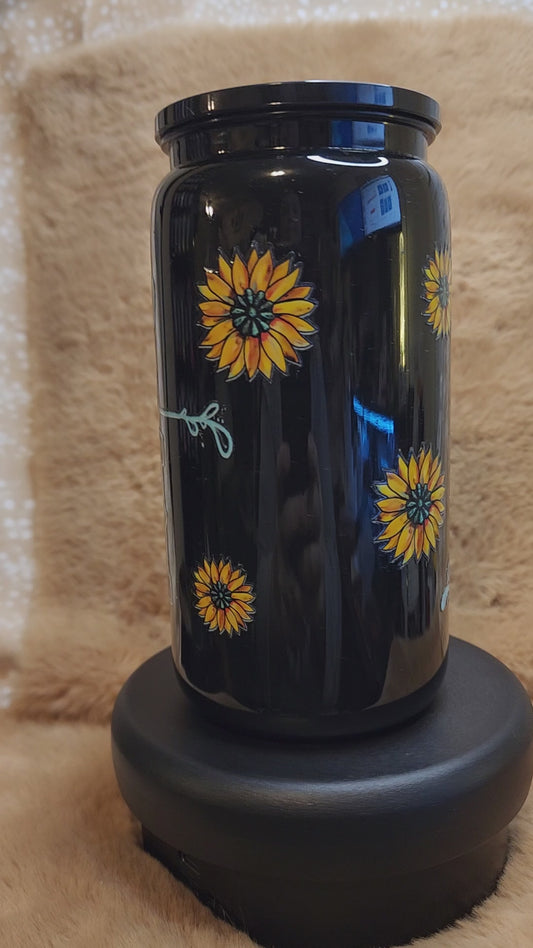 Blessed Mama Western 16 oz. Black Plastic Tumbler