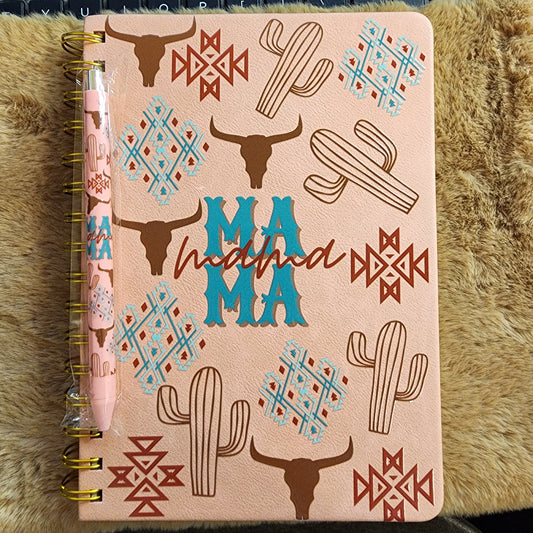 Western Mama Notebook/Journal with matching pen