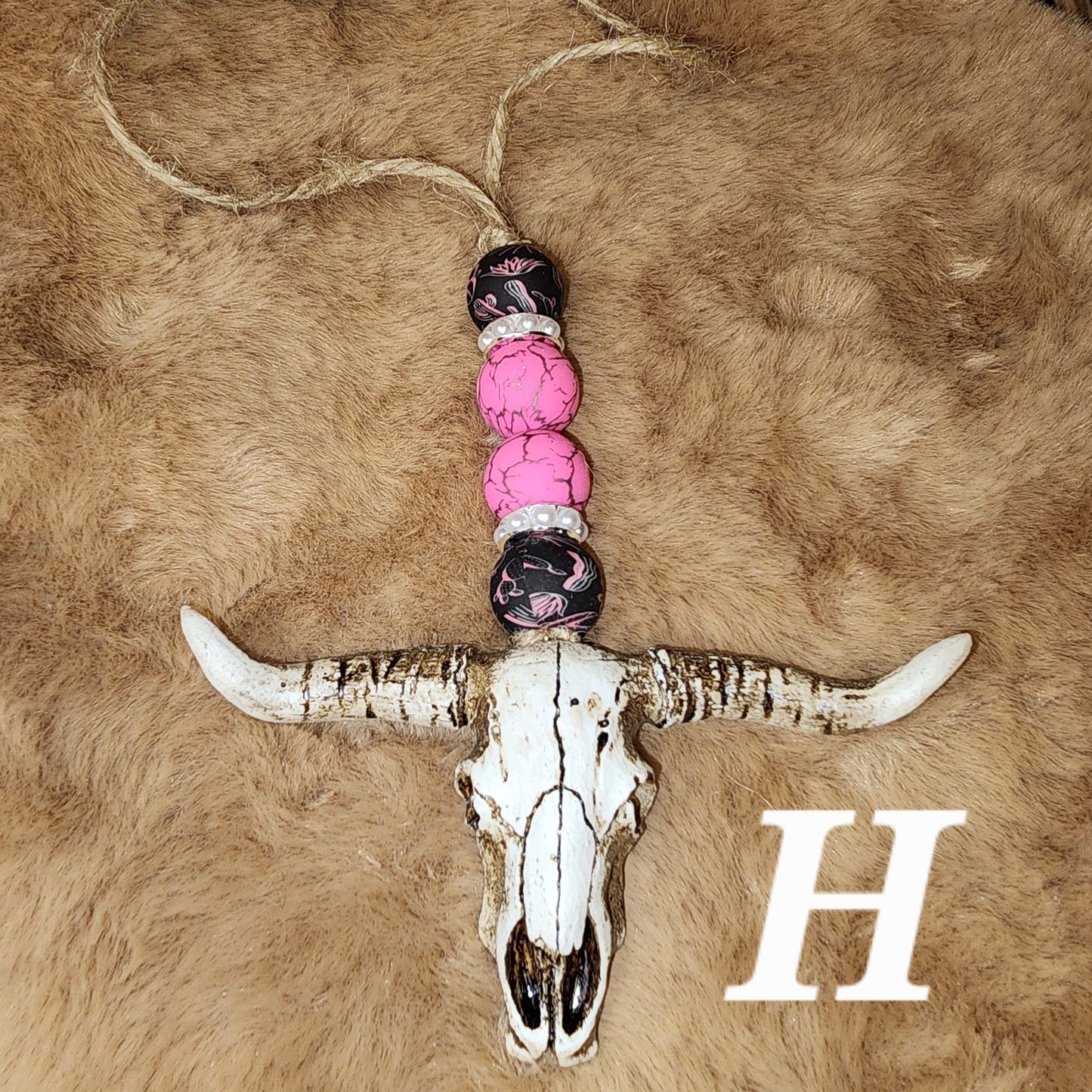 Rustic Bull Skull Car Charms