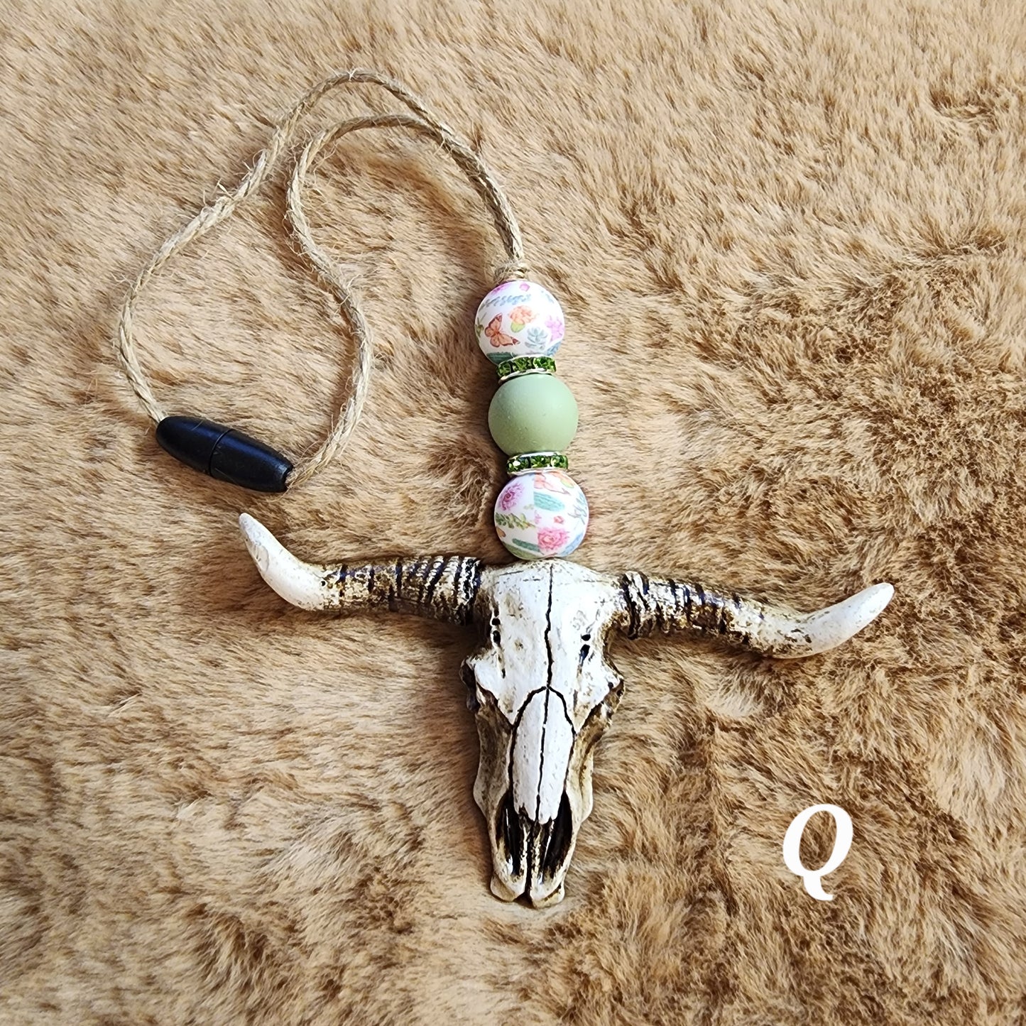 Rustic Bull Skull Car Charms