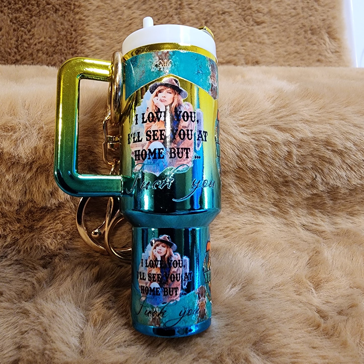 Yellow Stone Mini Tumbler Keychain