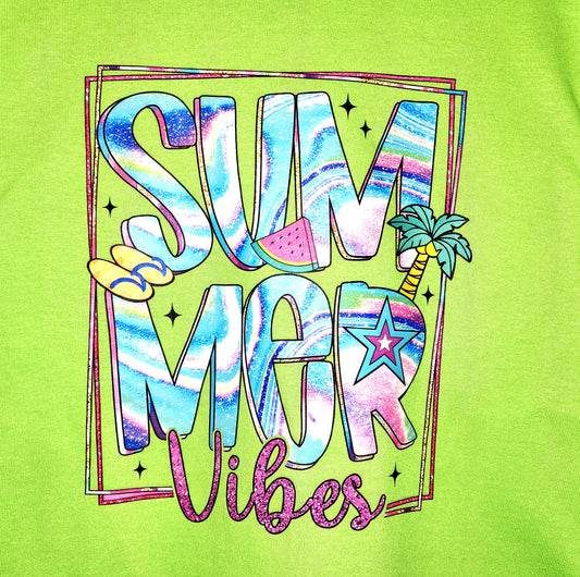 Lime Green Summer Vibes T-Shirt