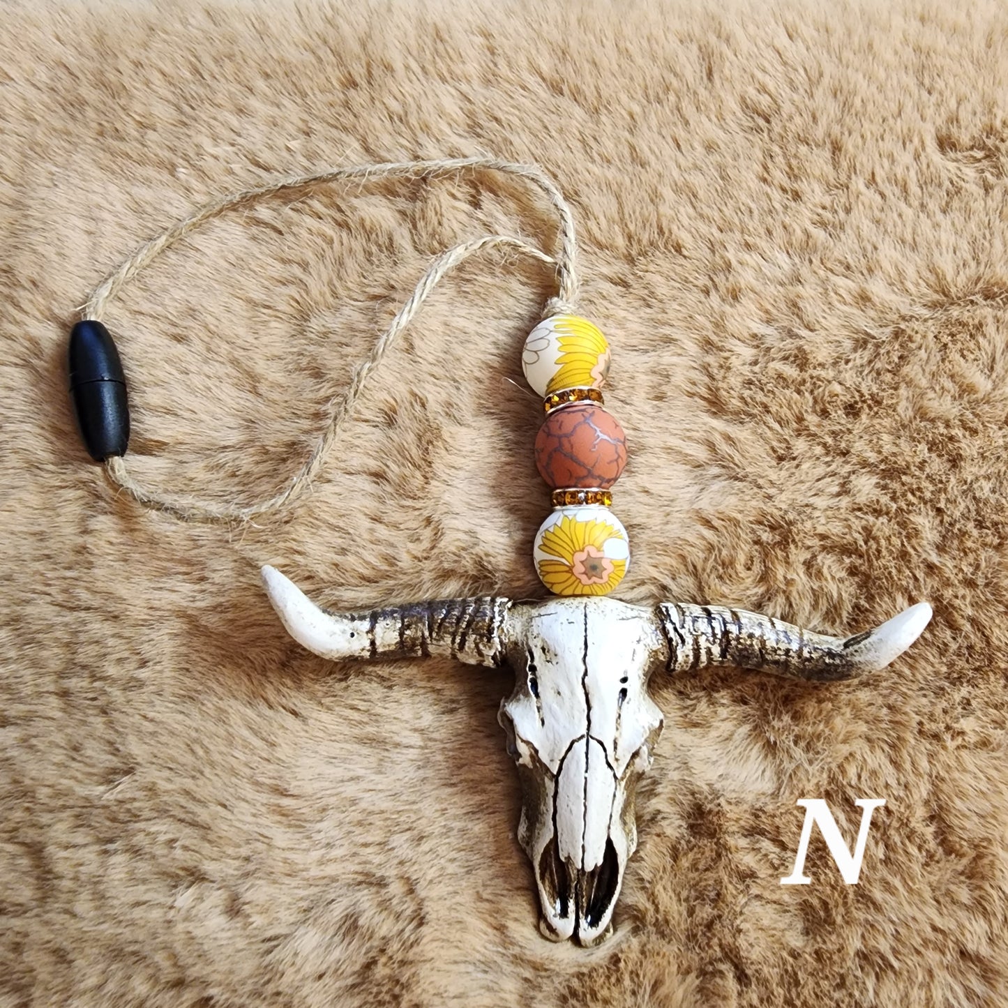 Rustic Bull Skull Car Charms