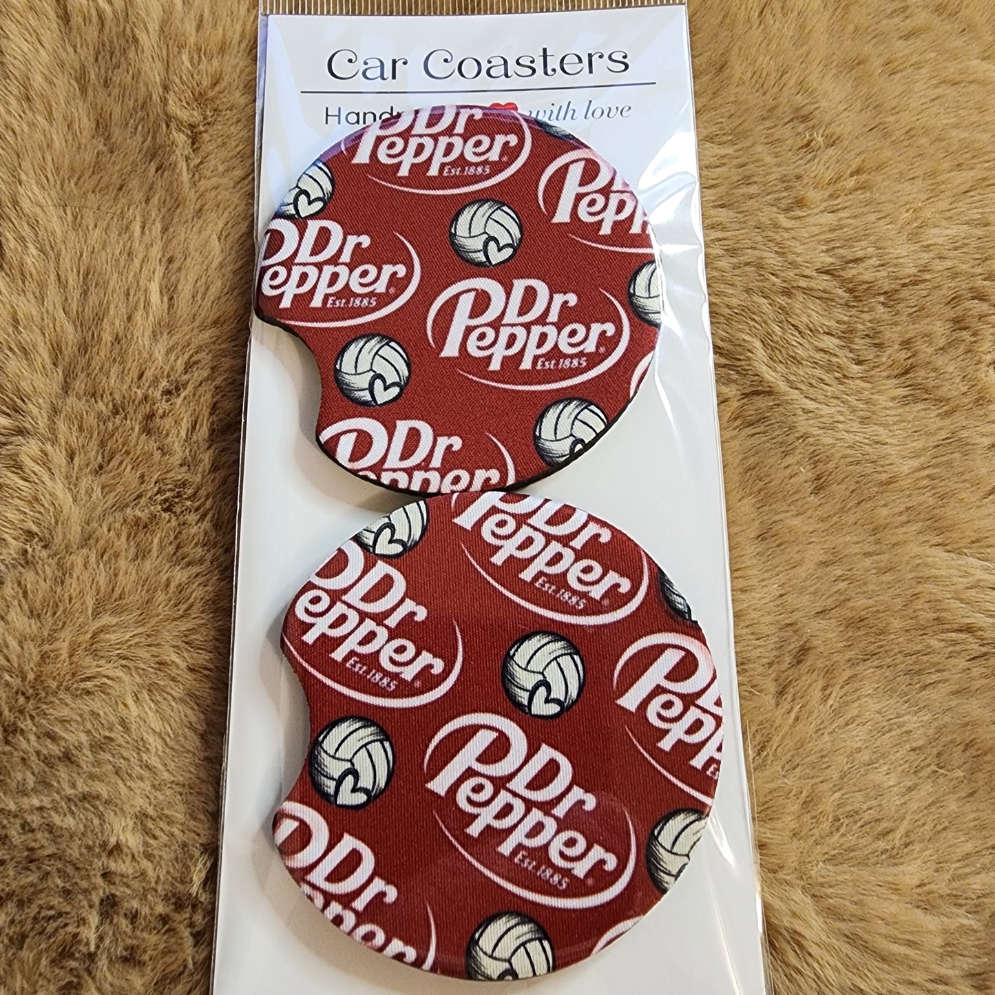 DP Volleyball 2 pc Neoprene Car Coaster Set