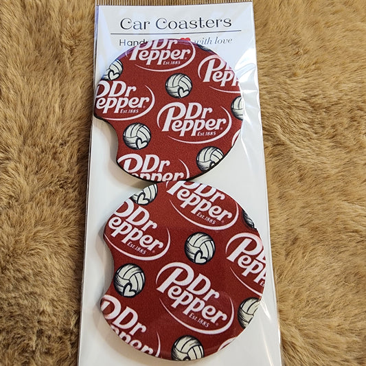 DP Volleyball 2 pc Neoprene Car Coaster Set