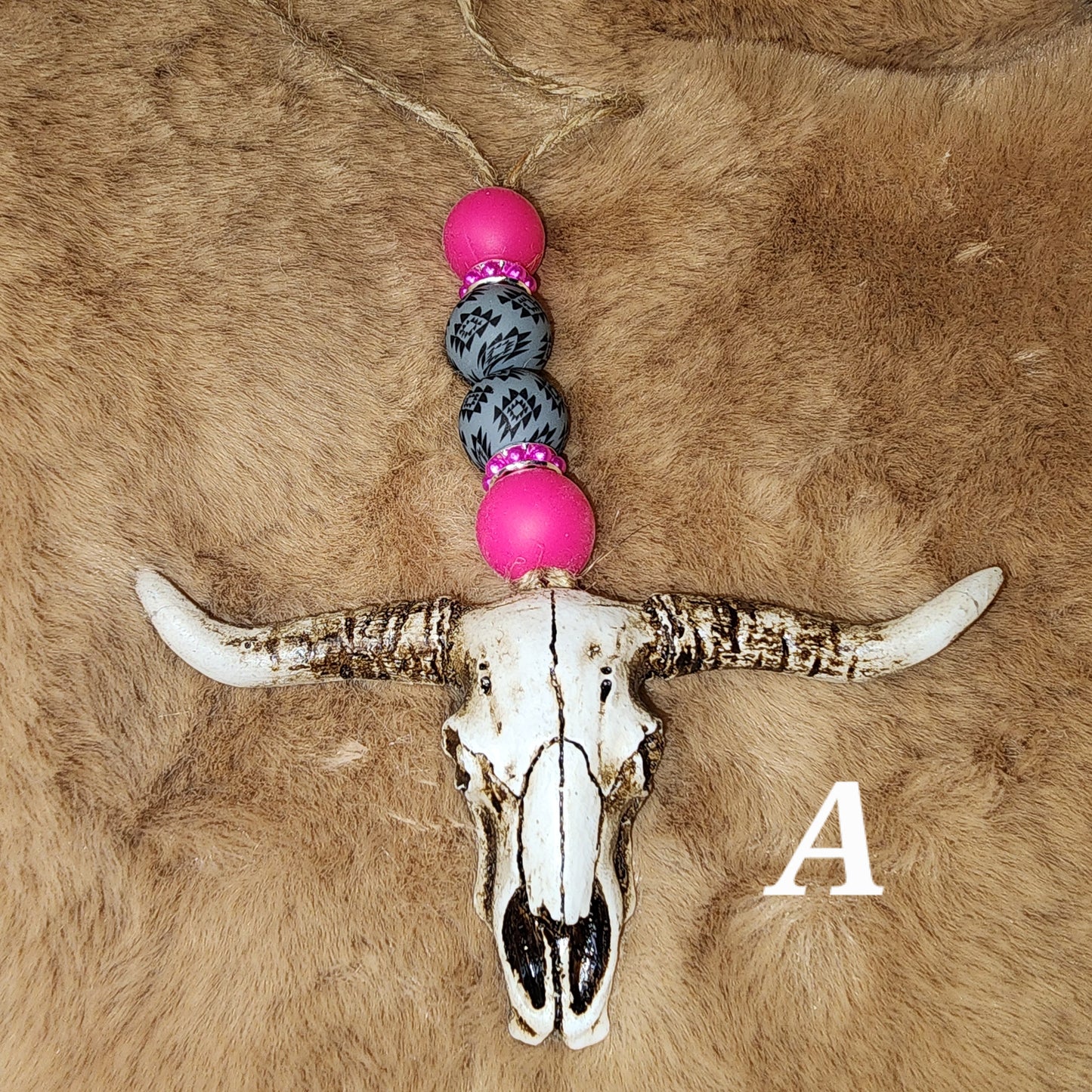 Rustic Bull Skull Car Charms