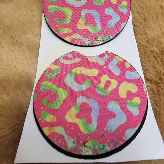 Leopard Print Car Coaster
