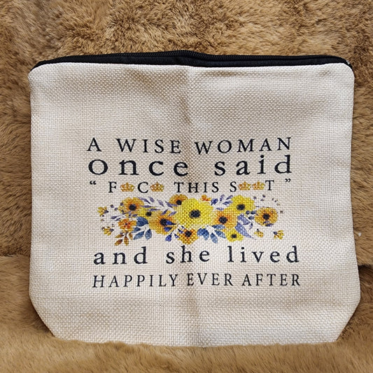 Wise Woman Canvas Makeup Bag