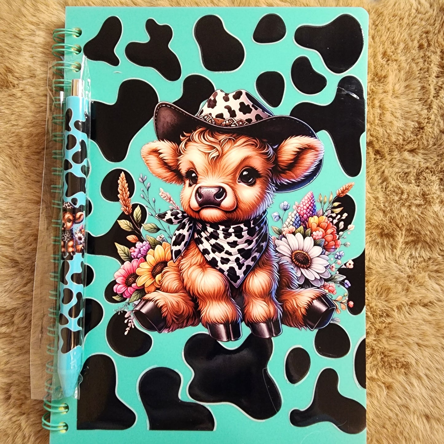 Cow Notebook/Journal with matching pen