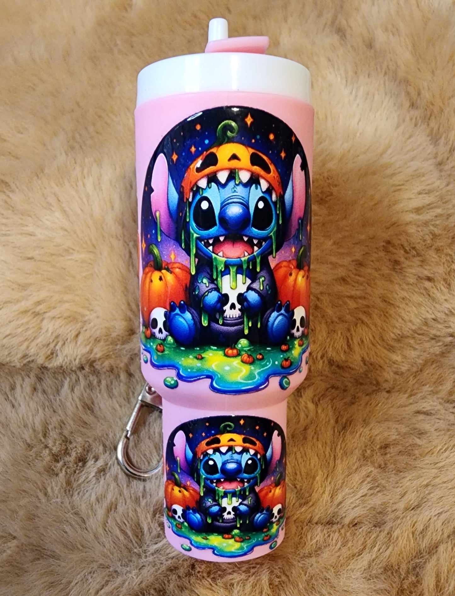 **CLEARANCE** Blue Alien Halloween Mini Tumbler Keychain