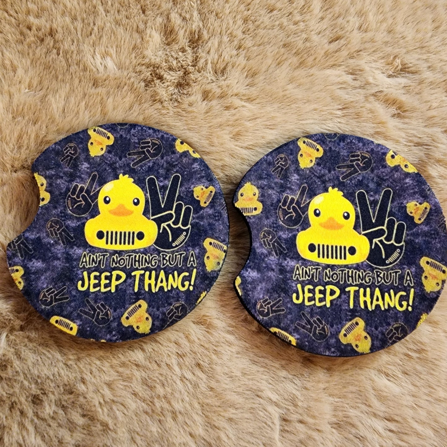 Jeep Thang 2 pc car coaster set