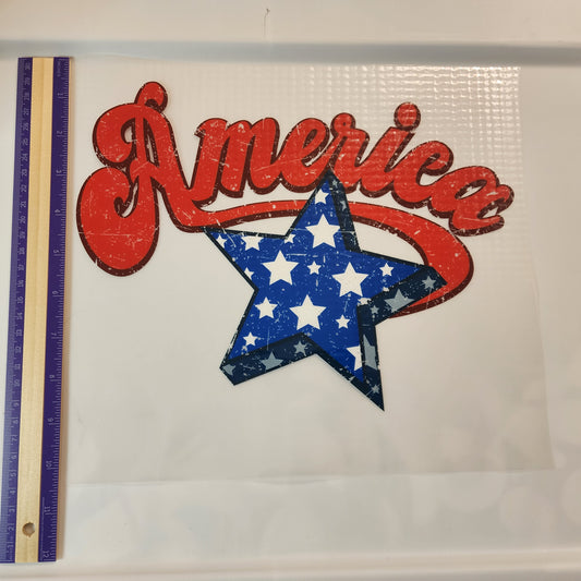 America Star Patriotic DTF