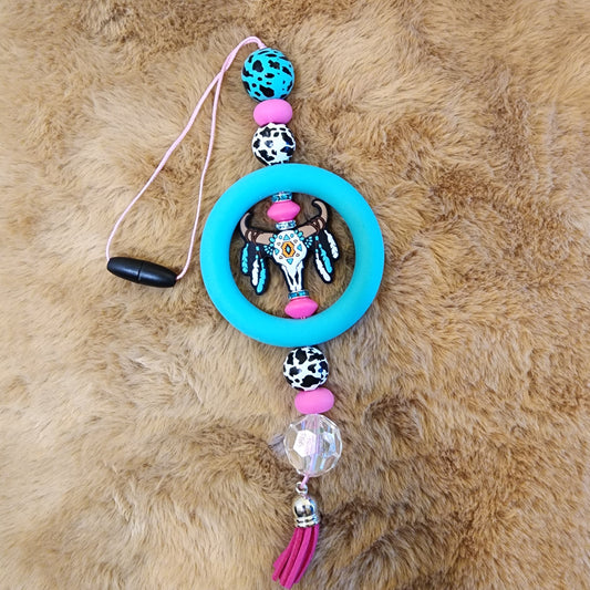 Western Cow Print Car charm