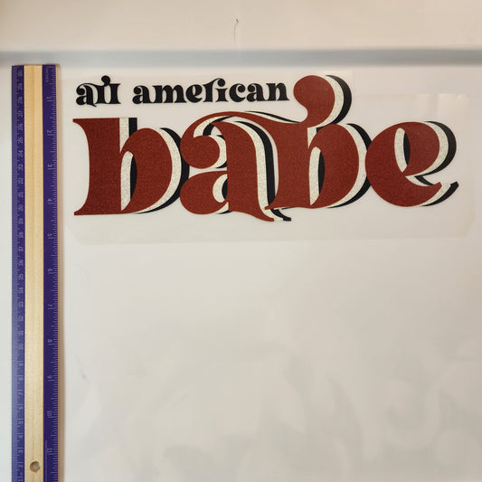 All American Babe (Glitter) Patriotic DTF