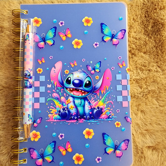 Blue Alien Notebook/Journal with matching pen