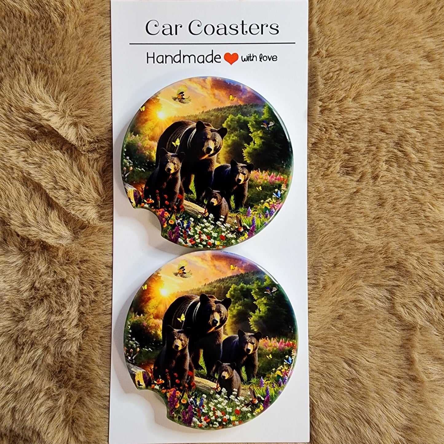 Bears 2 pc Ceramic Coaster Set