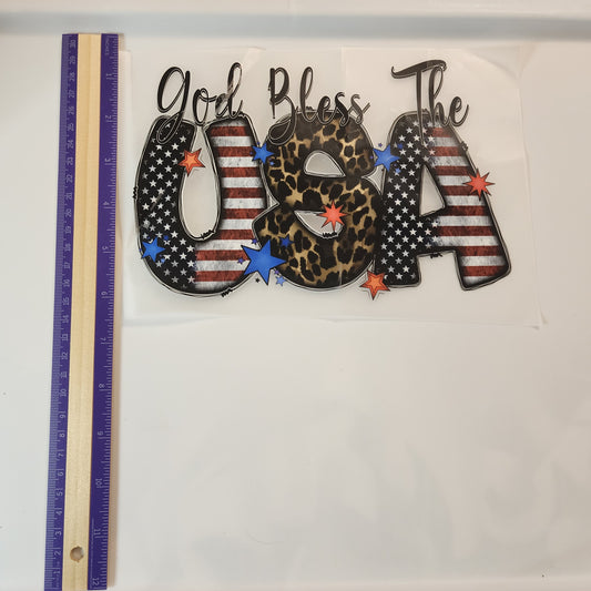 God Bless The USA Patriotic Print