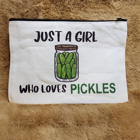 Pickles Canvas Makeup Bag