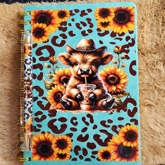 Cow Print Notebook/Journal with matching pen