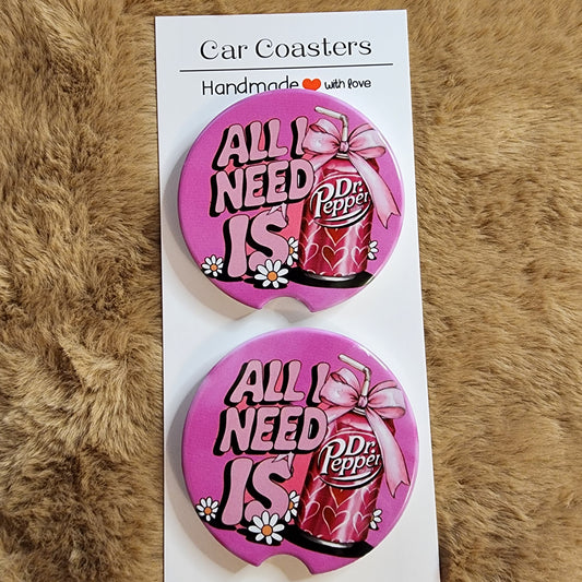 All I need is DP 2 pc Ceramic Coaster Set