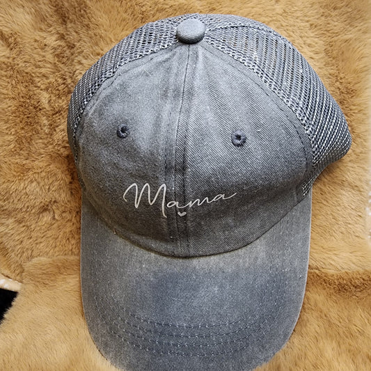 Mama Faded Wash Baseball Cap