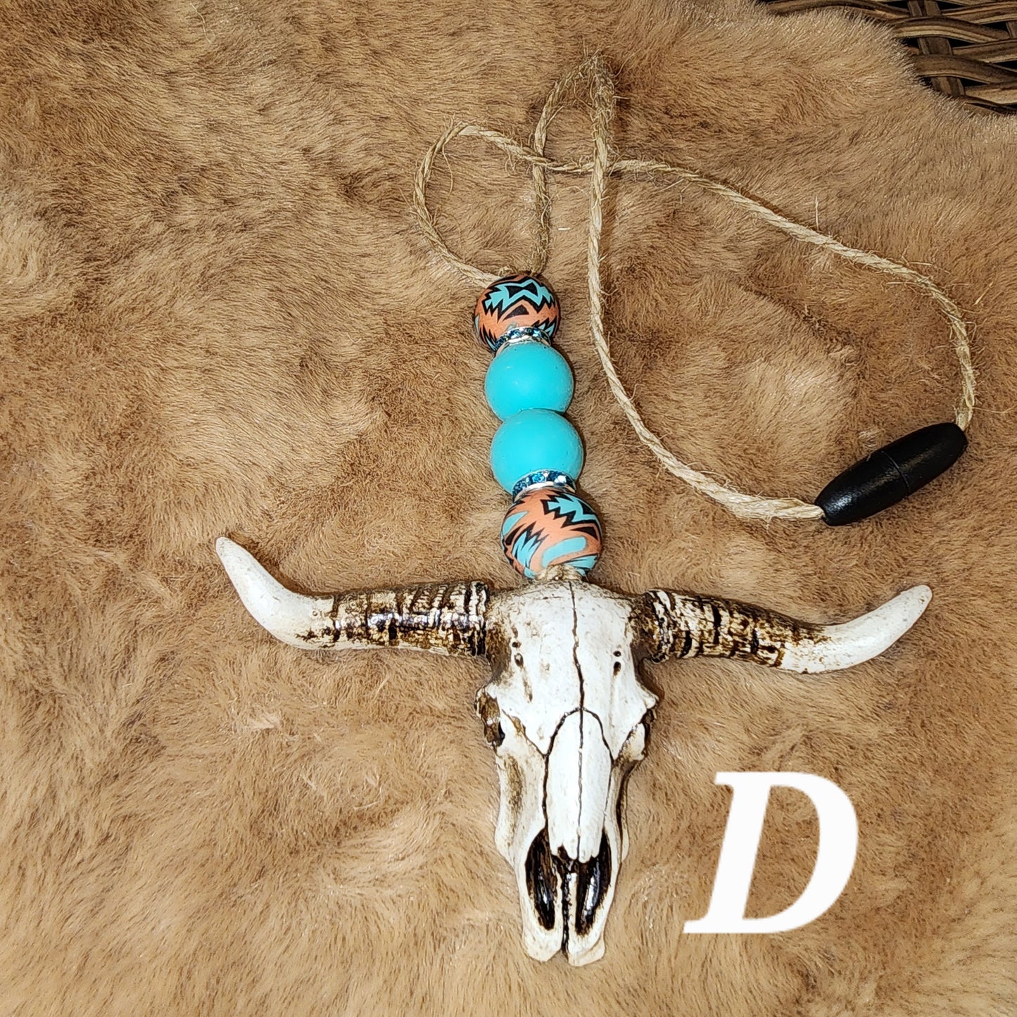 Rustic Bull Skull Car Charms