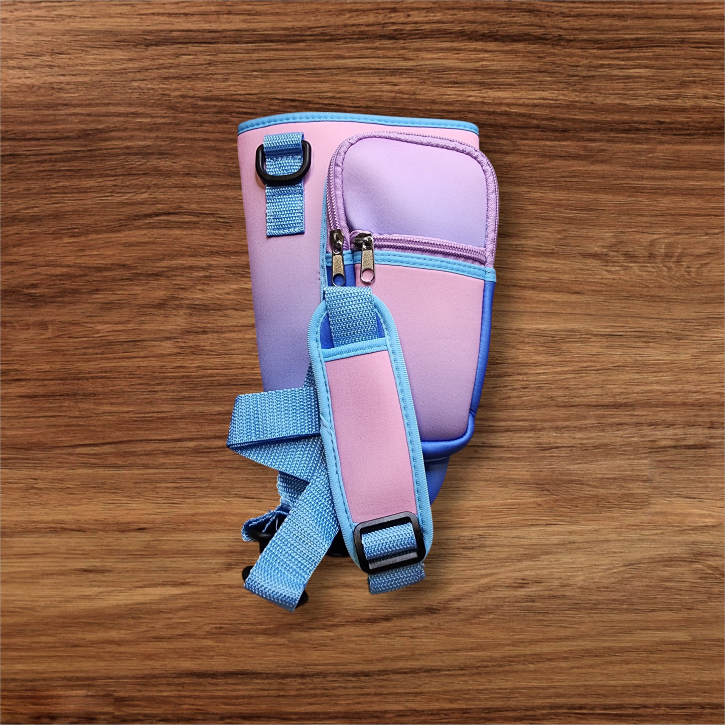 Ombre color 40 oz. Tumbler Koozie with Strap