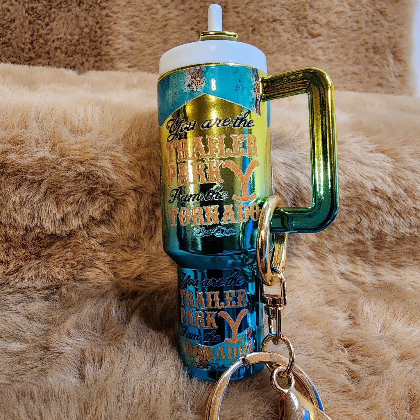 Yellow Stone Mini Tumbler Keychain