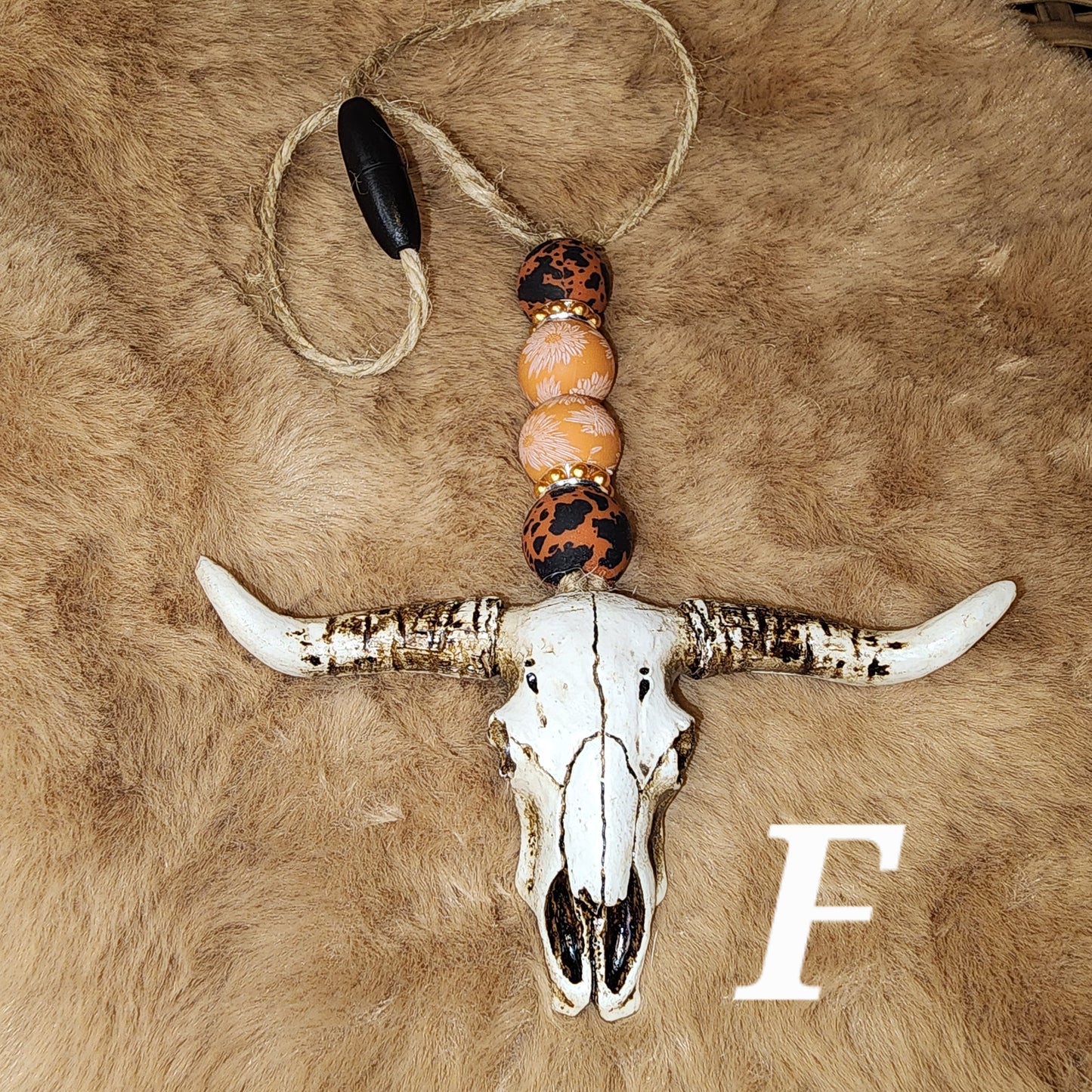 Rustic Bull Skull Car Charms