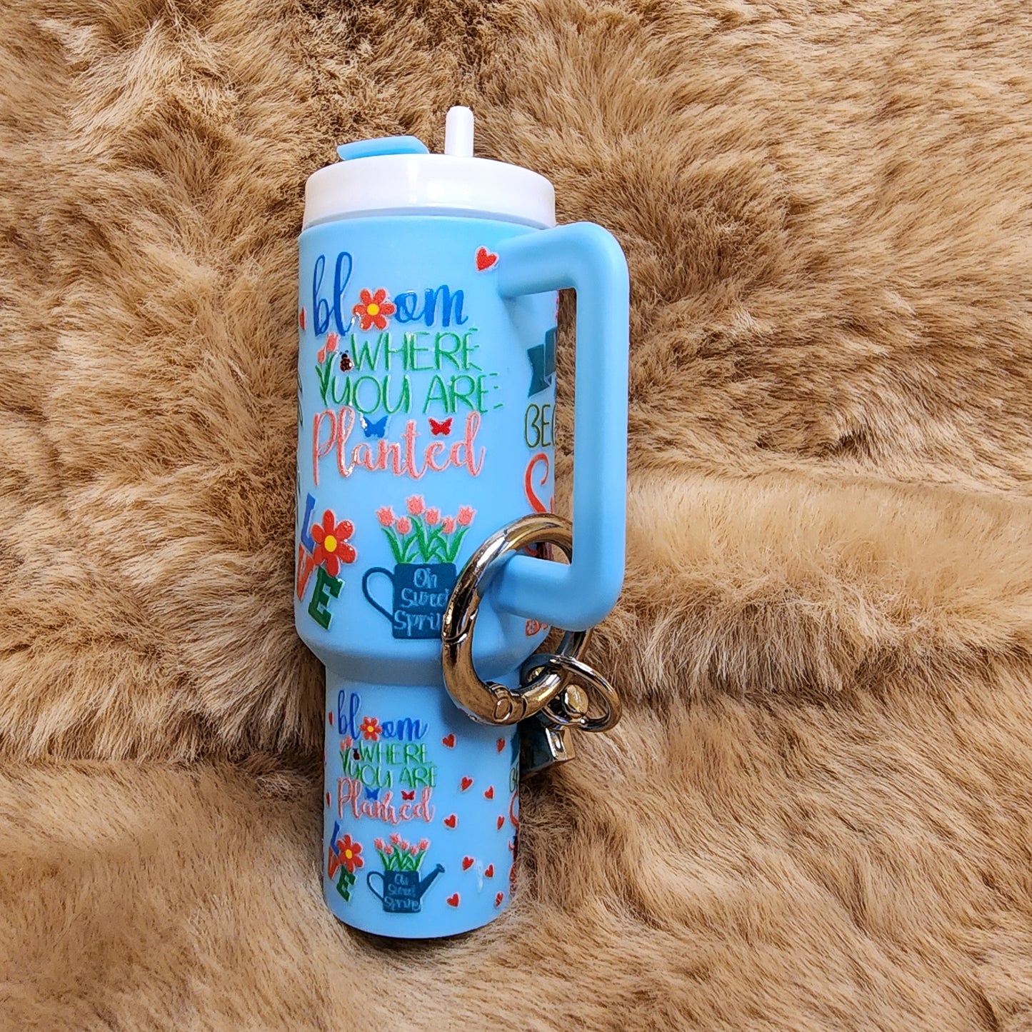 Spring Theme Mini Tumbler Keychain