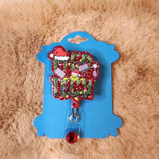 Green Guy Med Tech Badge Reel