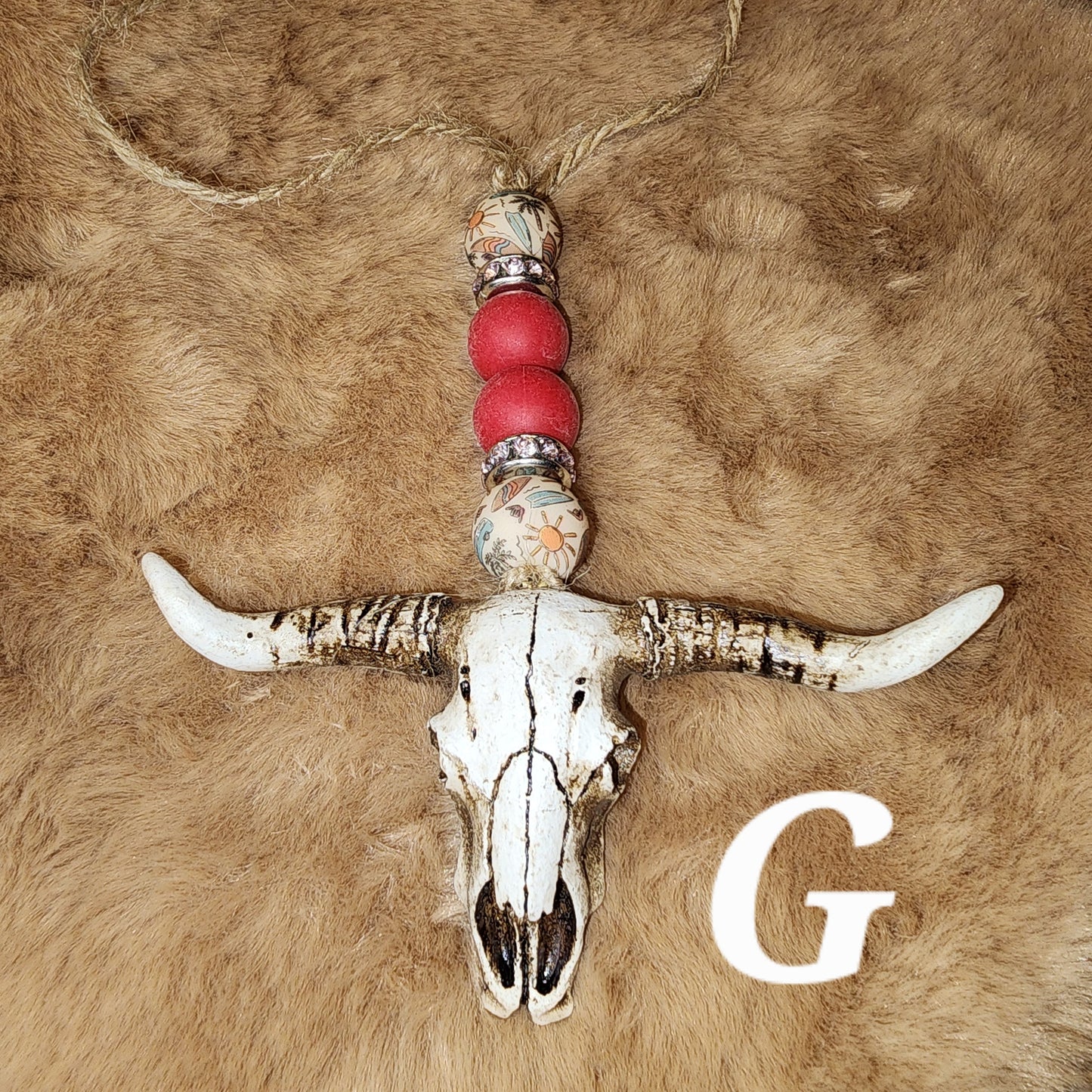 Rustic Bull Skull Car Charms