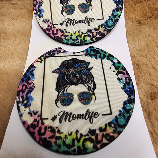 Mom Life Car Coaster