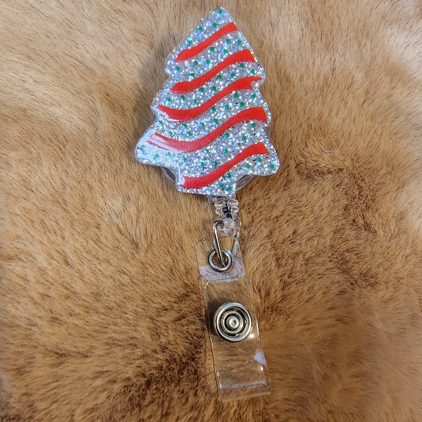 Christmas Tree Cake Badge Reel