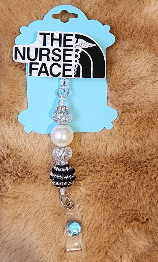 The Nurse Face Beaded Badge Reel